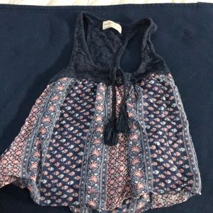 Patterned blouse tank top